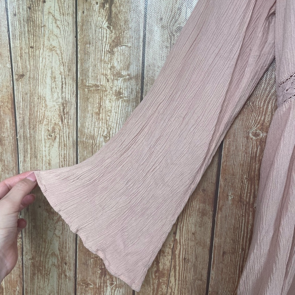 American Eagle Women Pink Boho Flowy Top size XS - Picture 2 of 10